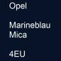 Preview: Opel, Marineblau Mica, 4EU.